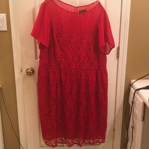 Red lace dress